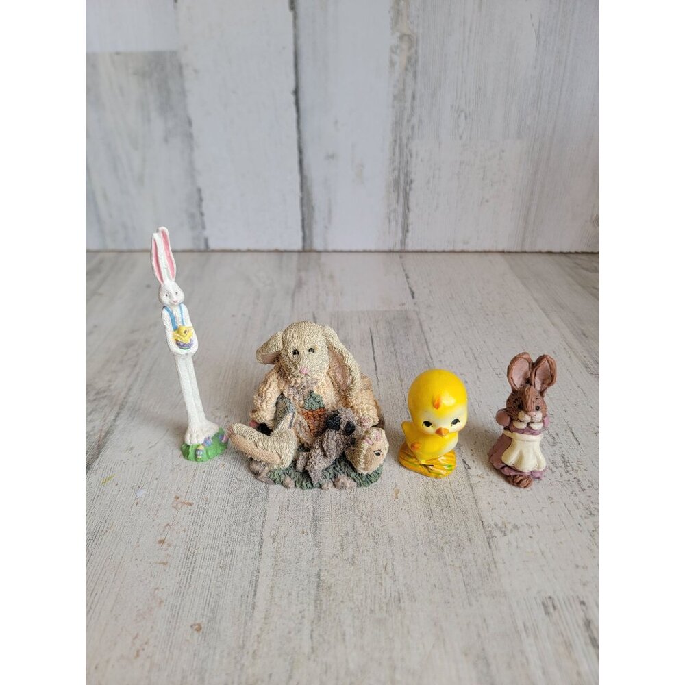Unique Easter Bunny skinny‎ variety chick home decor set figure